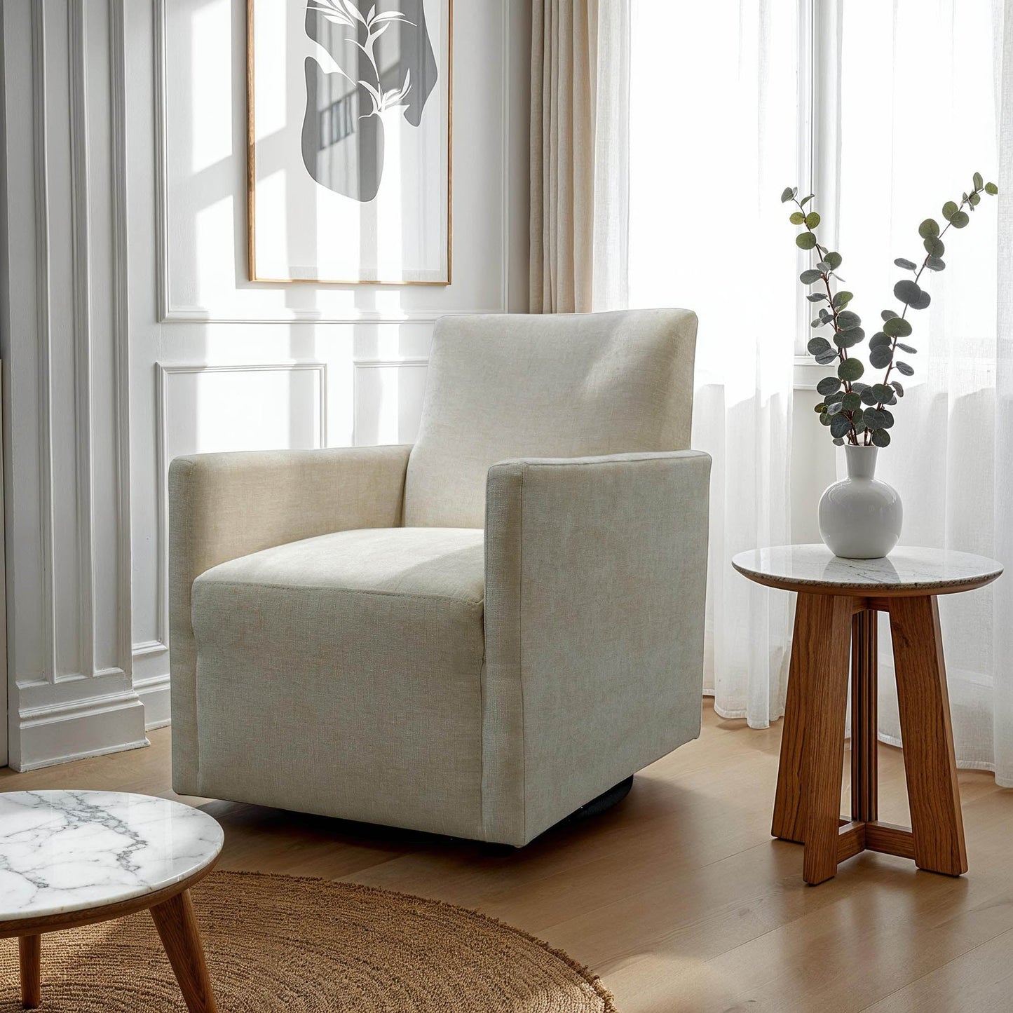 Fauteuil club pivotant Ryland