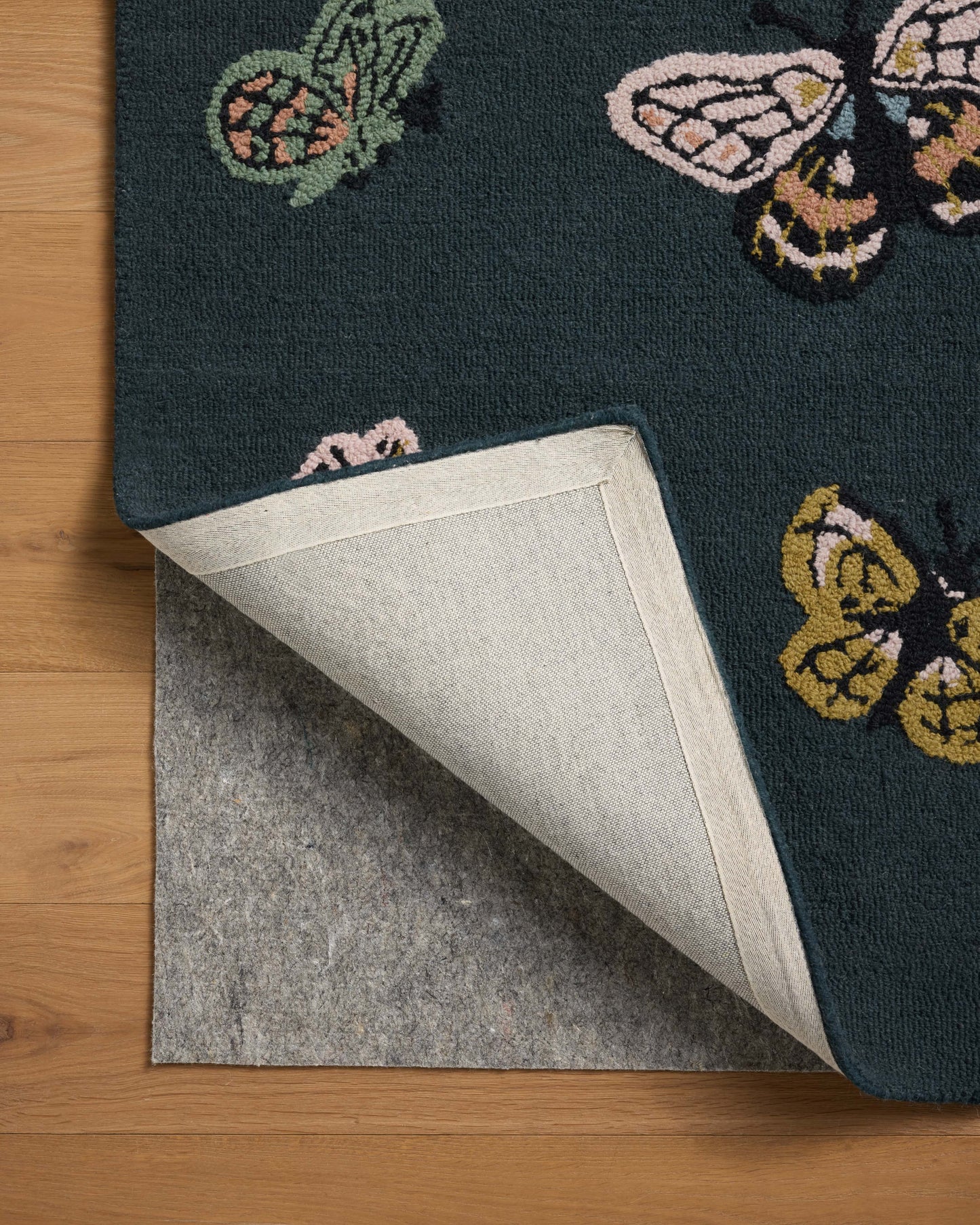 Tapis bleu sarcelle Highgrove de Rifle Paper Co. x Loloi