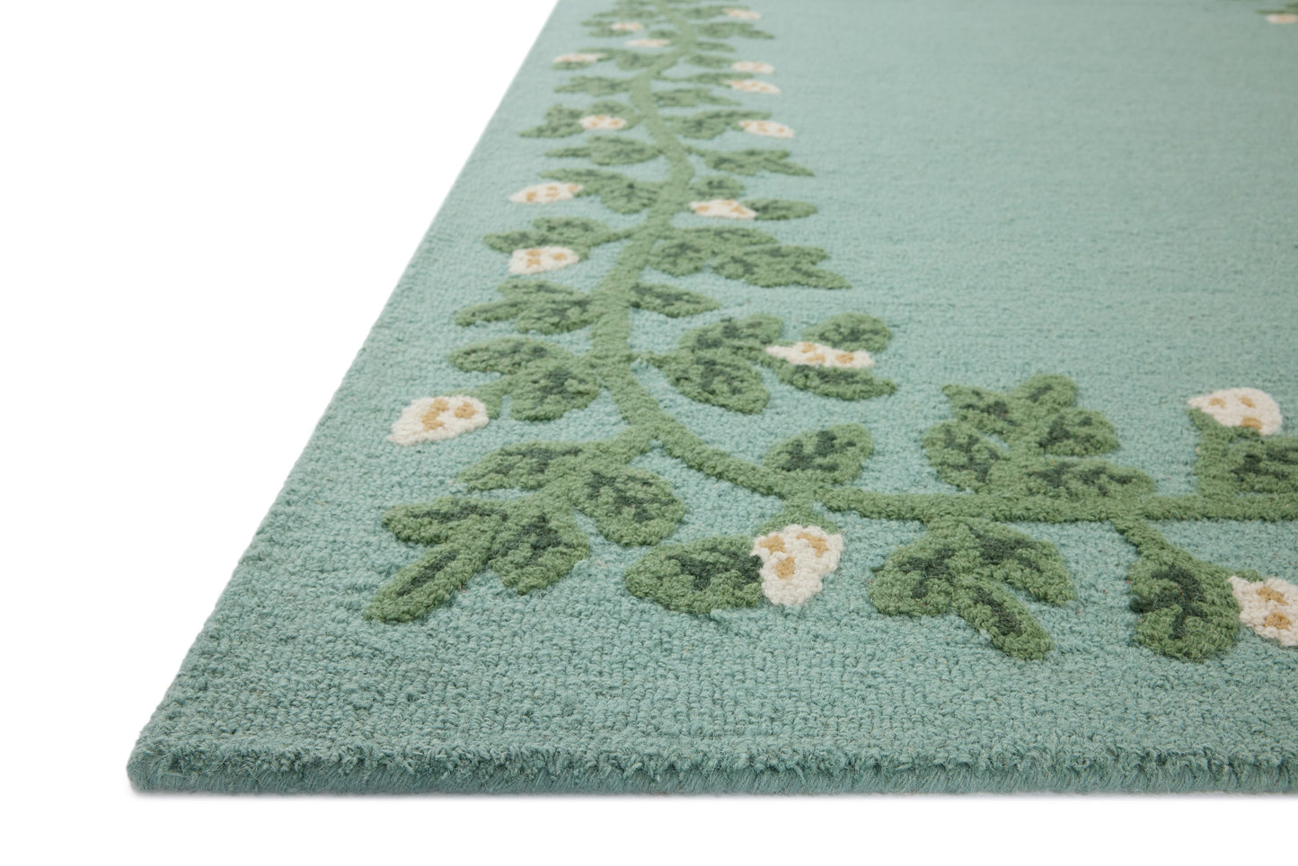 Tapis bleu Highgrove de Rifle Paper Co. x Loloi