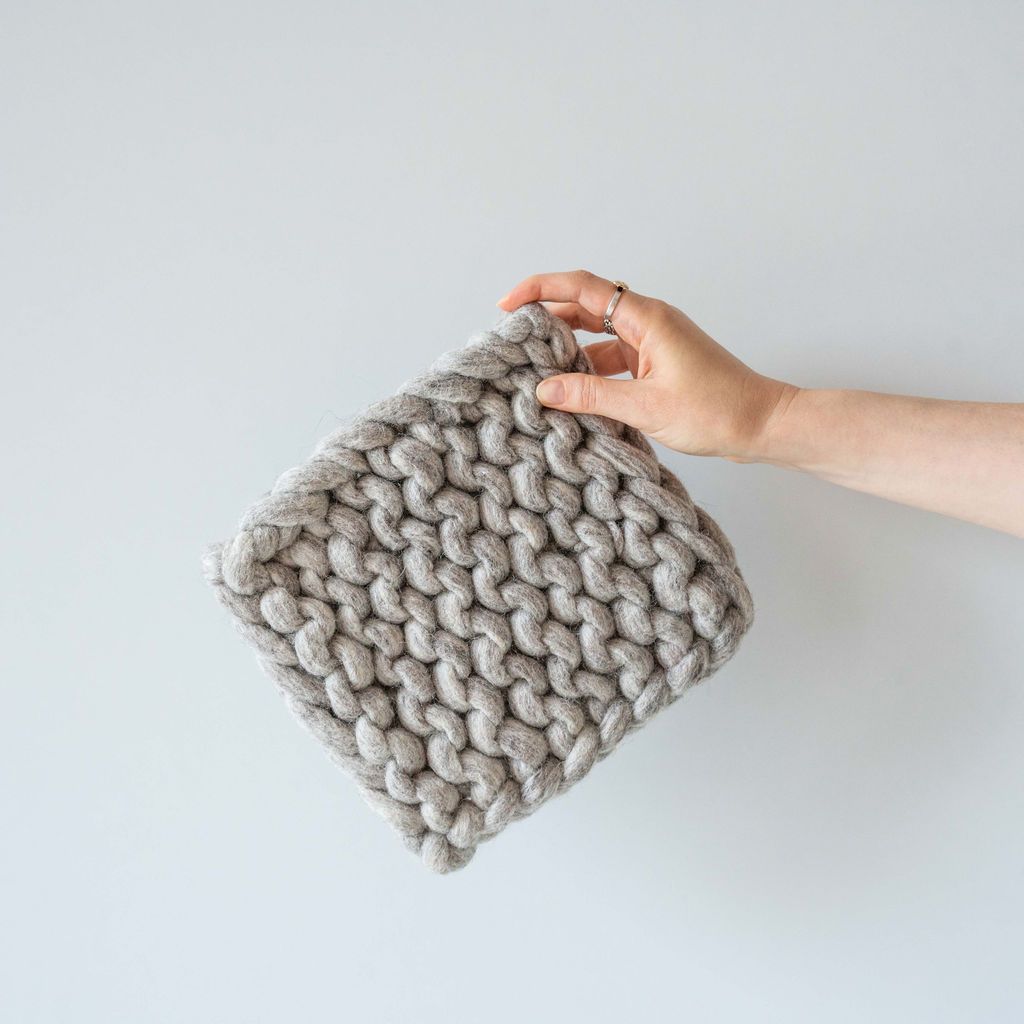 Dessous de plat tissé gris