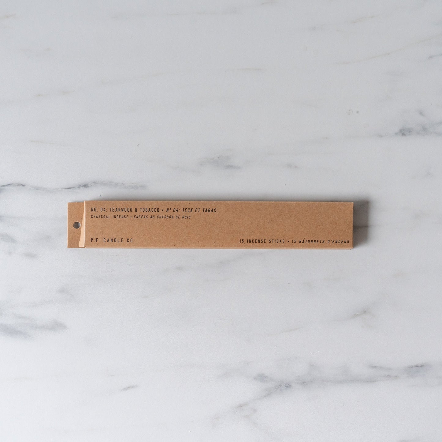 Coffret d'encens en bois de teck et tabac