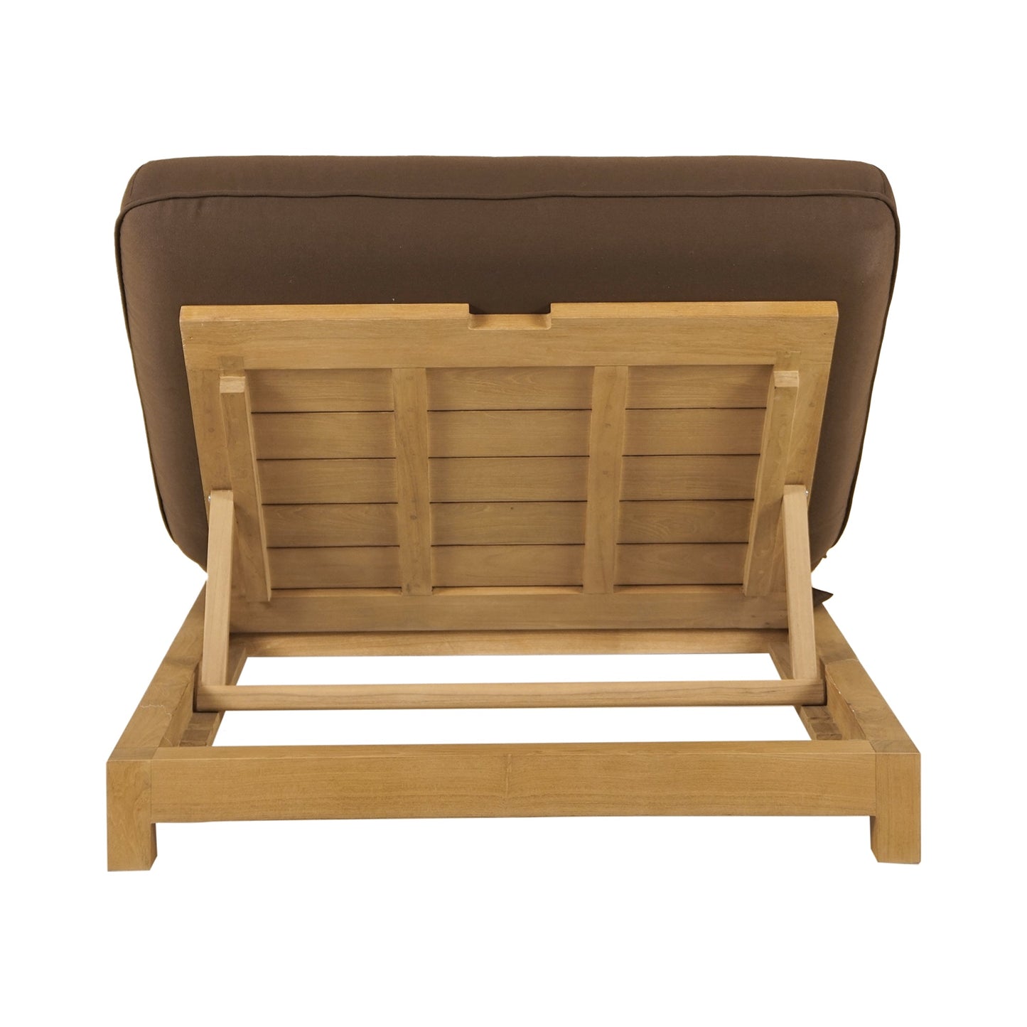 Chaise longue d'extérieur réglable Eero marron
