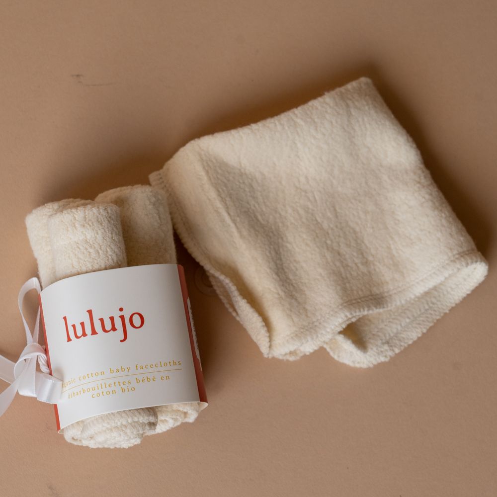 Ensemble de débarbouillettes en coton biologique
