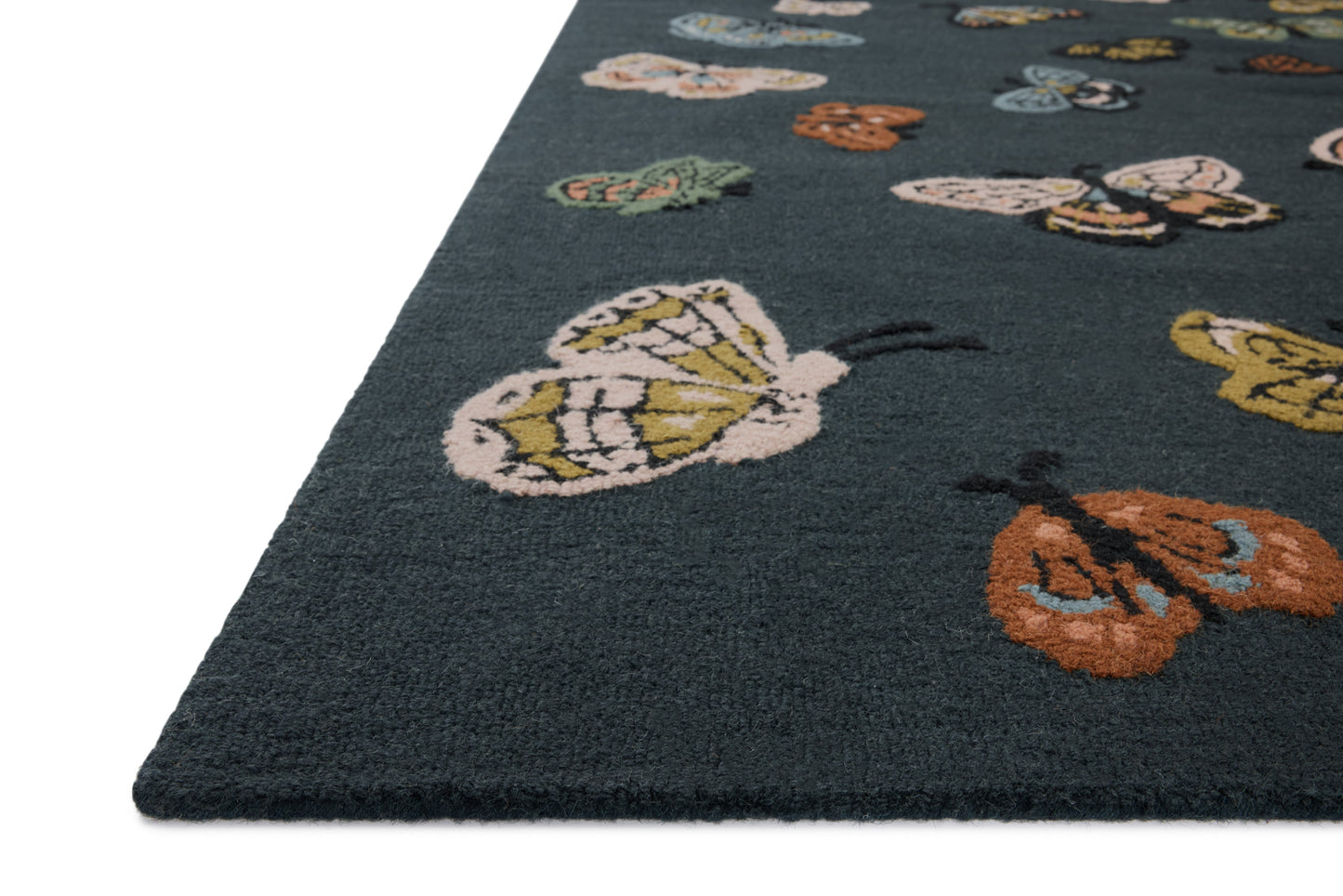Tapis bleu sarcelle Highgrove de Rifle Paper Co. x Loloi