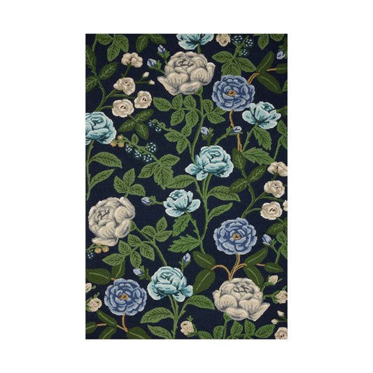 Tapis bleu marine Rifle Paper Co. x Loloi Highgrove