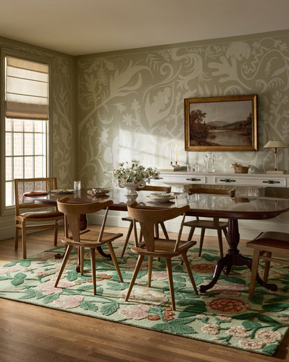Tapis menthe Highgrove de Rifle Paper Co. x Loloi