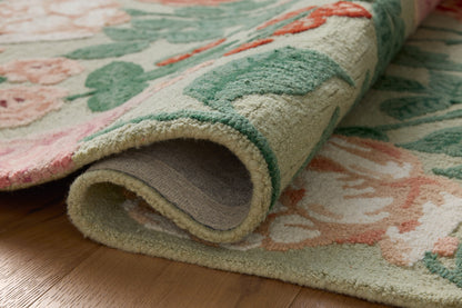 Tapis menthe Highgrove de Rifle Paper Co. x Loloi