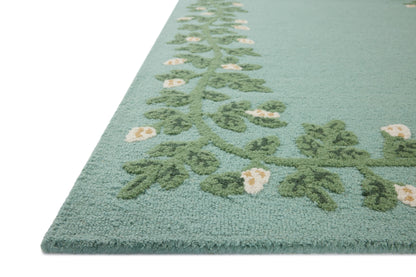 Tapis bleu Highgrove de Rifle Paper Co. x Loloi