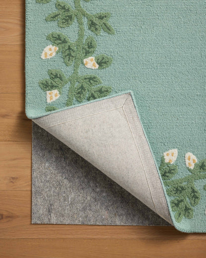 Tapis bleu Highgrove de Rifle Paper Co. x Loloi