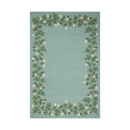 Tapis bleu Highgrove de Rifle Paper Co. x Loloi