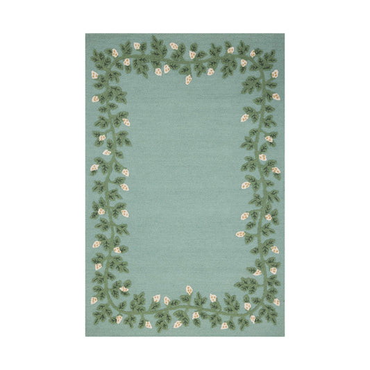 Tapis bleu Highgrove de Rifle Paper Co. x Loloi