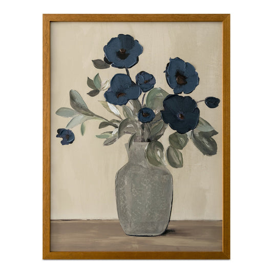 Toile encadrée Échos d'Indigo