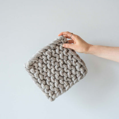 Dessous de plat tissé gris