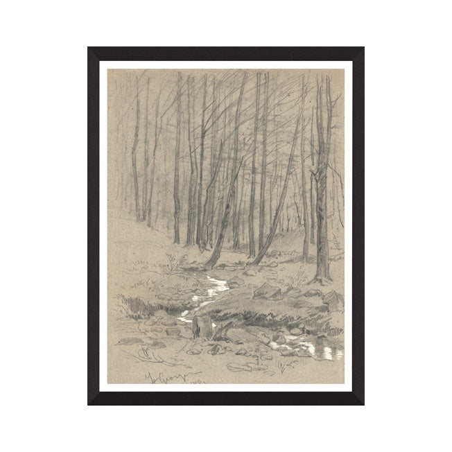 Impression encadrée « Étude en forêt » I