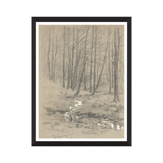Impression encadrée « Étude en forêt » I