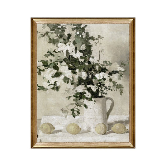 Impression encadrée « Agrumes et fleurs »