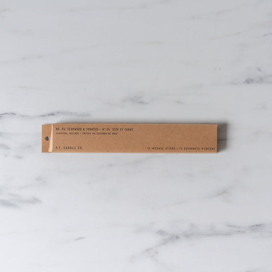 Coffret d'encens en bois de teck et tabac