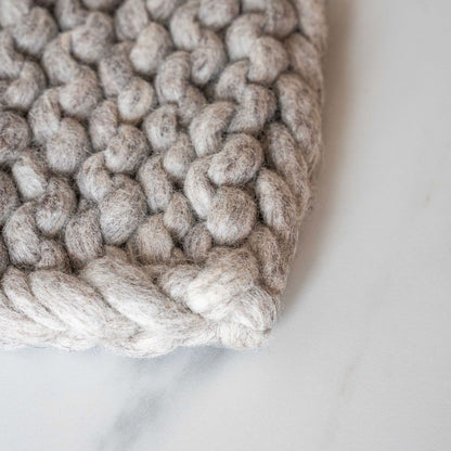 Dessous de plat tissé gris