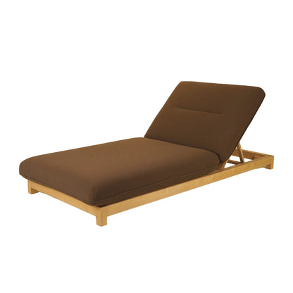 Chaise longue d'extérieur réglable Eero marron