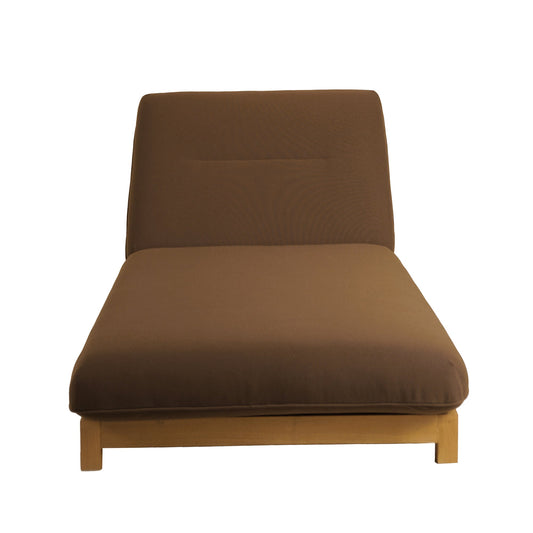Chaise longue d'extérieur réglable Eero marron