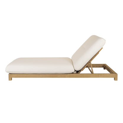 Chaise longue d'extérieur réglable Eero marron
