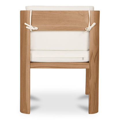 Chaise de salle à manger d'extérieur Nestor blanche