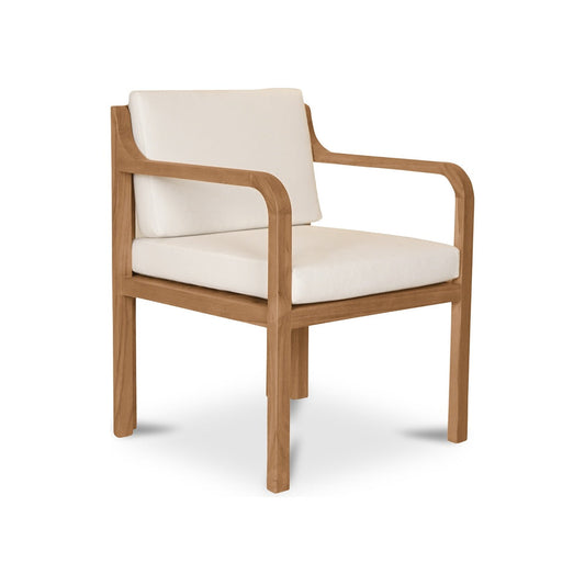 Chaise de salle à manger d'extérieur Nestor blanche