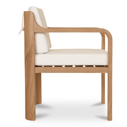 Chaise de salle à manger d'extérieur Nestor blanche