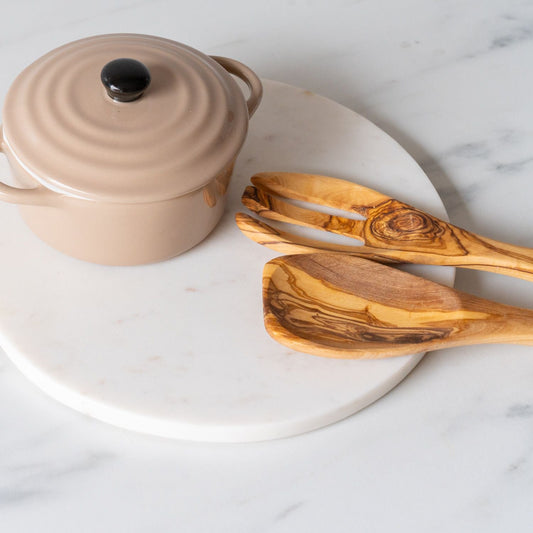 Plateau rond en marbre