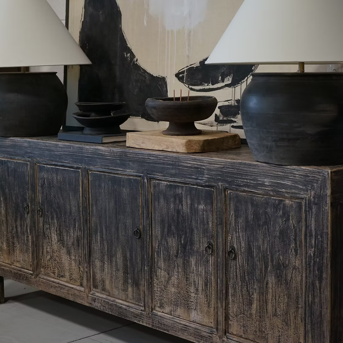 Buffet noir patiné Bowie 